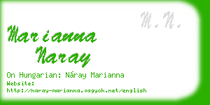marianna naray business card